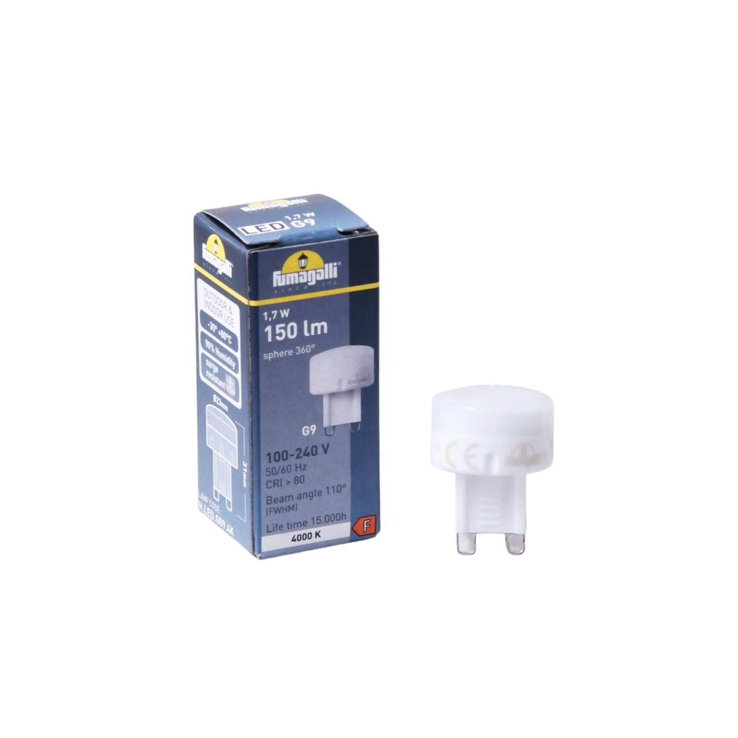Aplique de techo "LIVIA 60" FUMAGALLI - G9 - 1,7W - IP55