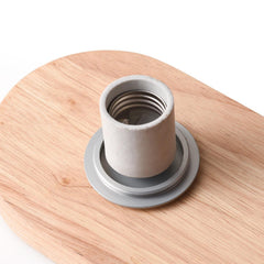 Aplique de pared bola cristal "SOMA" con interruptor - E27 - Madera