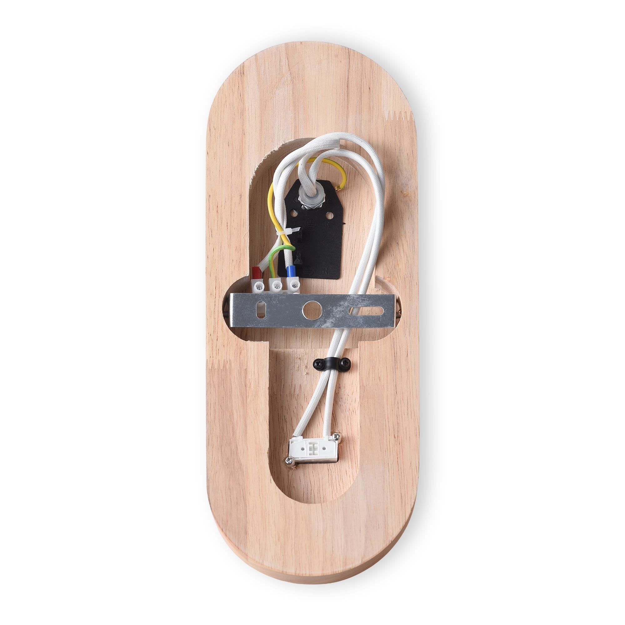 Aplique de pared bola cristal "SOMA" con interruptor - E27 - Madera