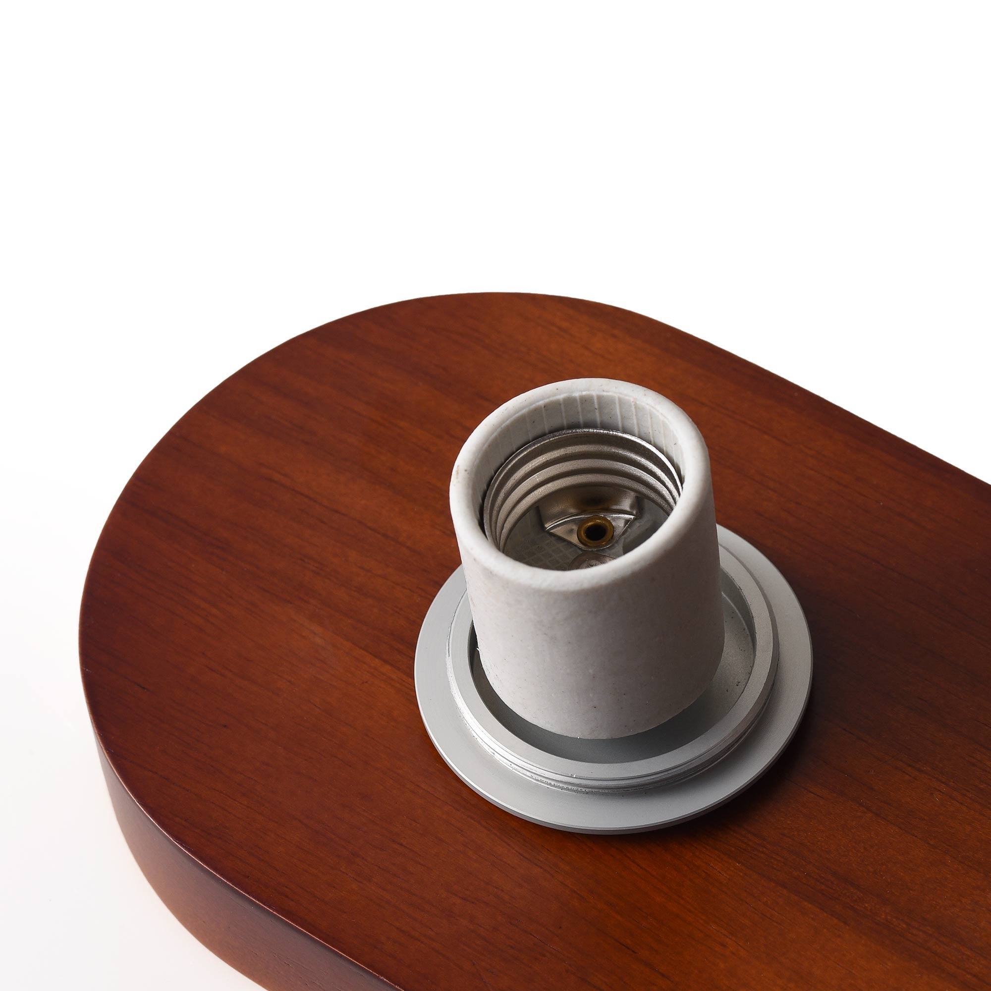 Aplique de pared bola cristal "SOMA" con interruptor - E27 - Madera
