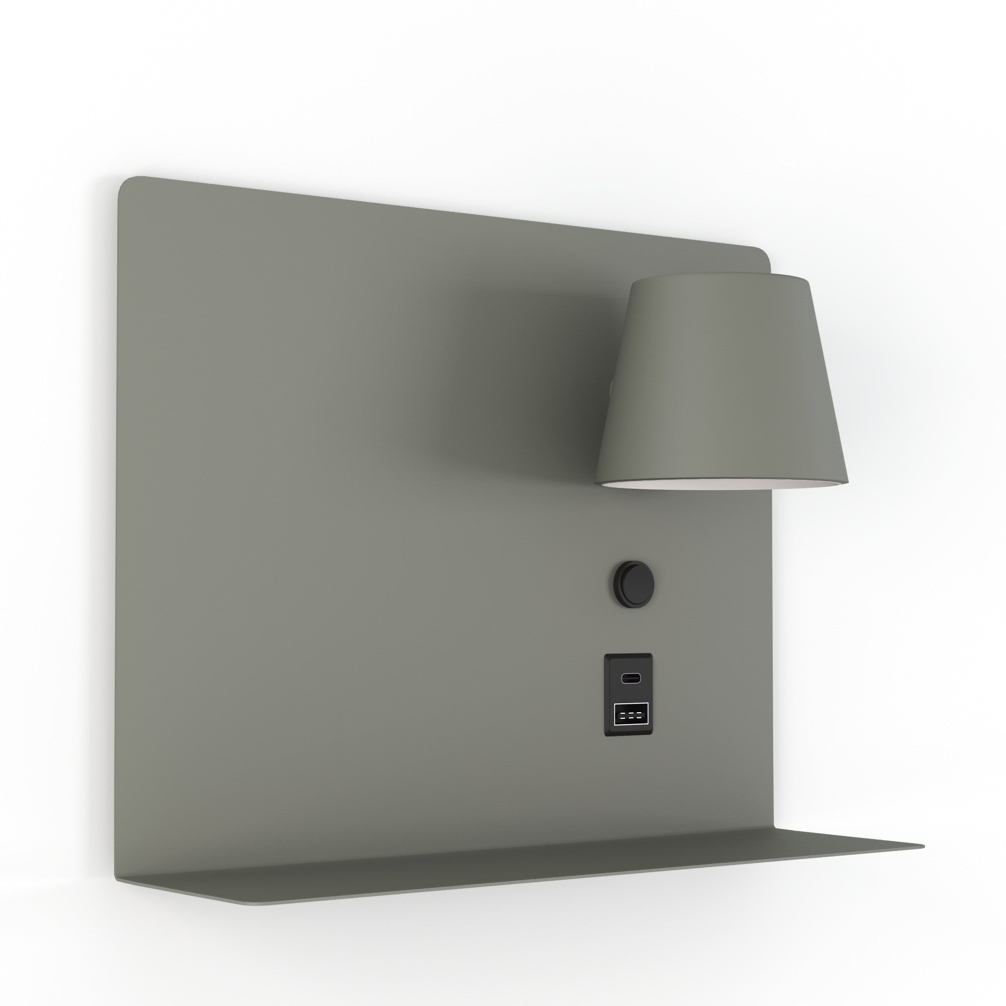 Aplique de pared para lectura con puerto USB y USBC "BASKOP" - 6W - Izquierda y Derecha