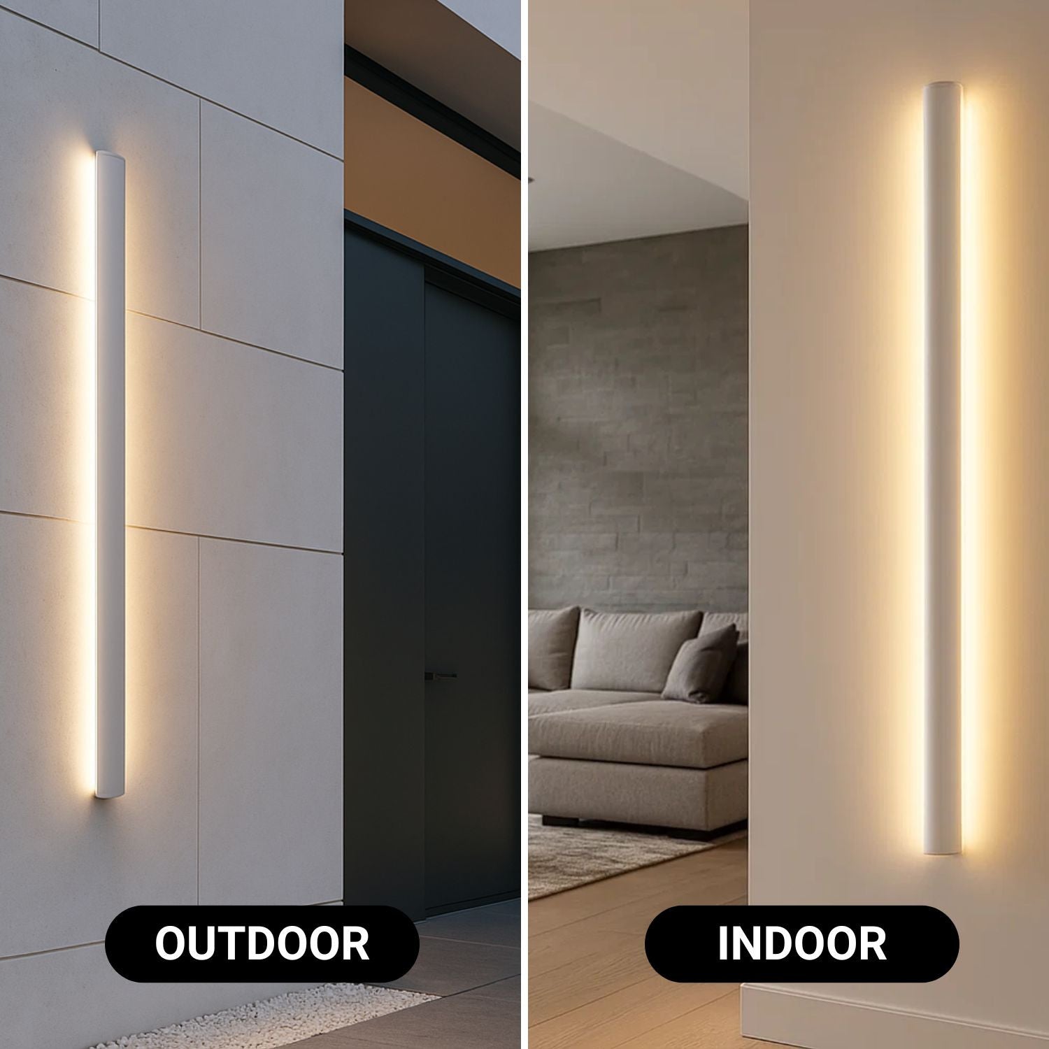 Aplique de pared interior/exterior - 22W - 2700K - 1100mm - IP65