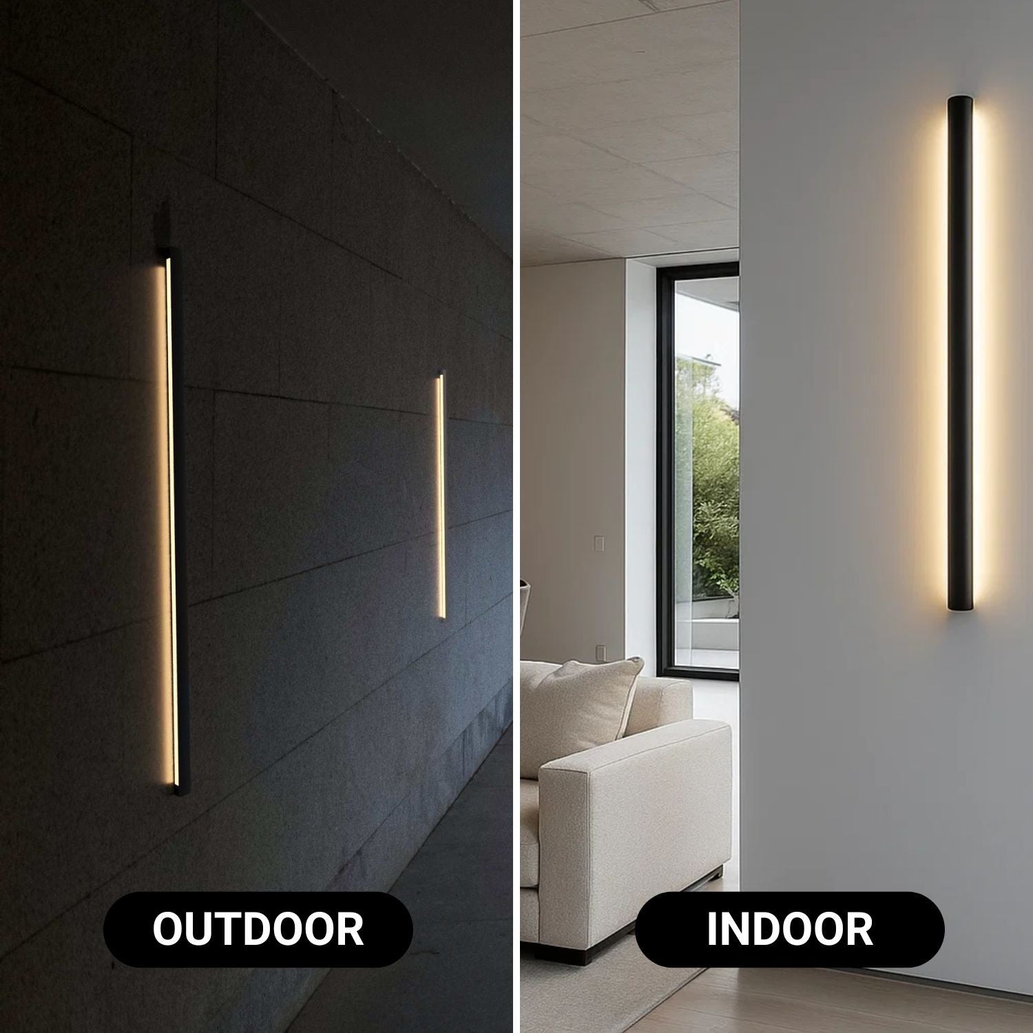 Aplique de pared interior/exterior - 22W - 2700K - 1100mm - IP65