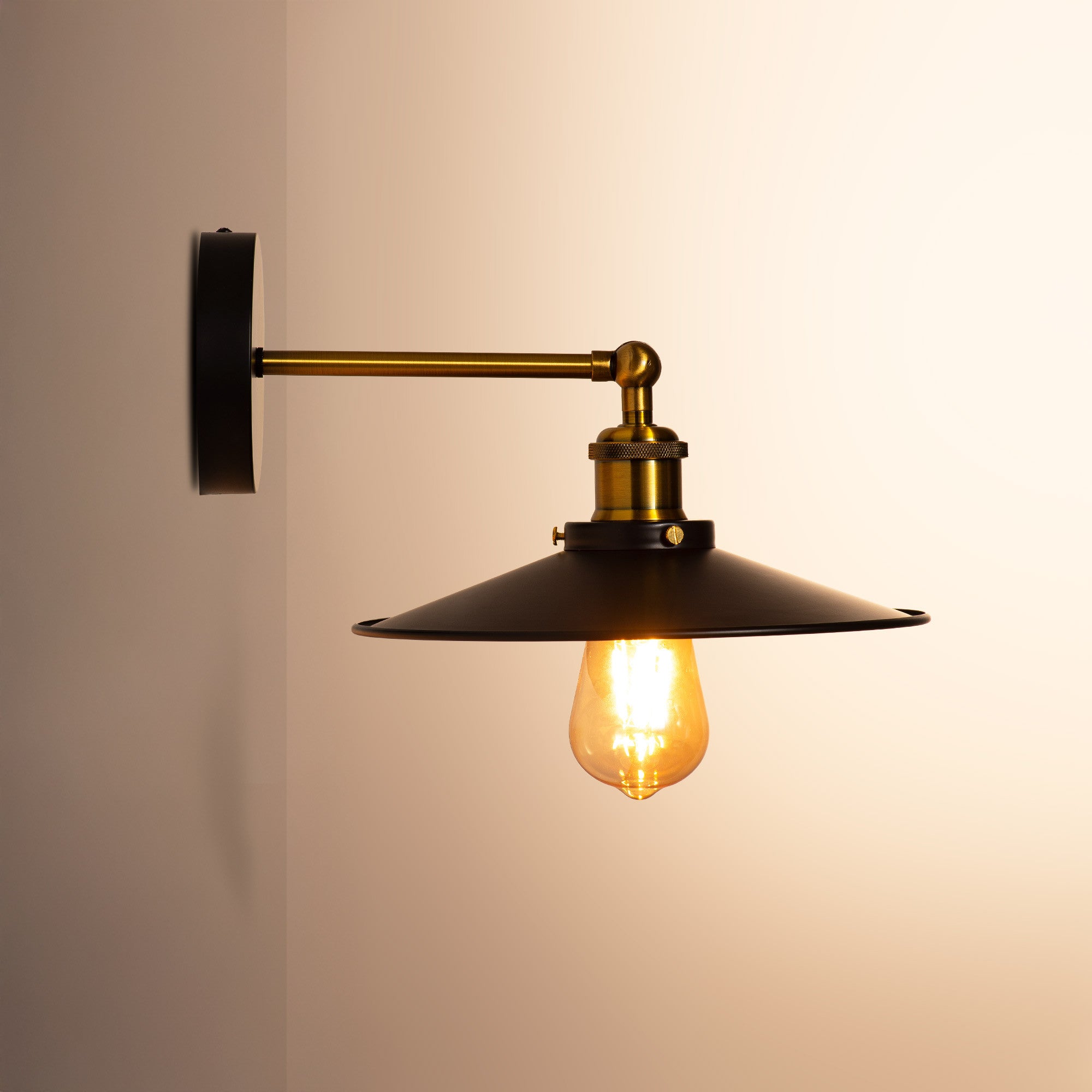 Aplique de pared retro "CLOCK WORK" - E27