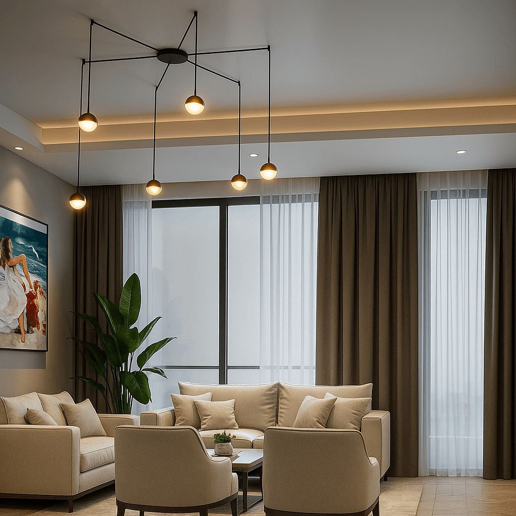 Lámpara colgante LED de diseño "ÓRBITA" - 6 x 9W (54W)