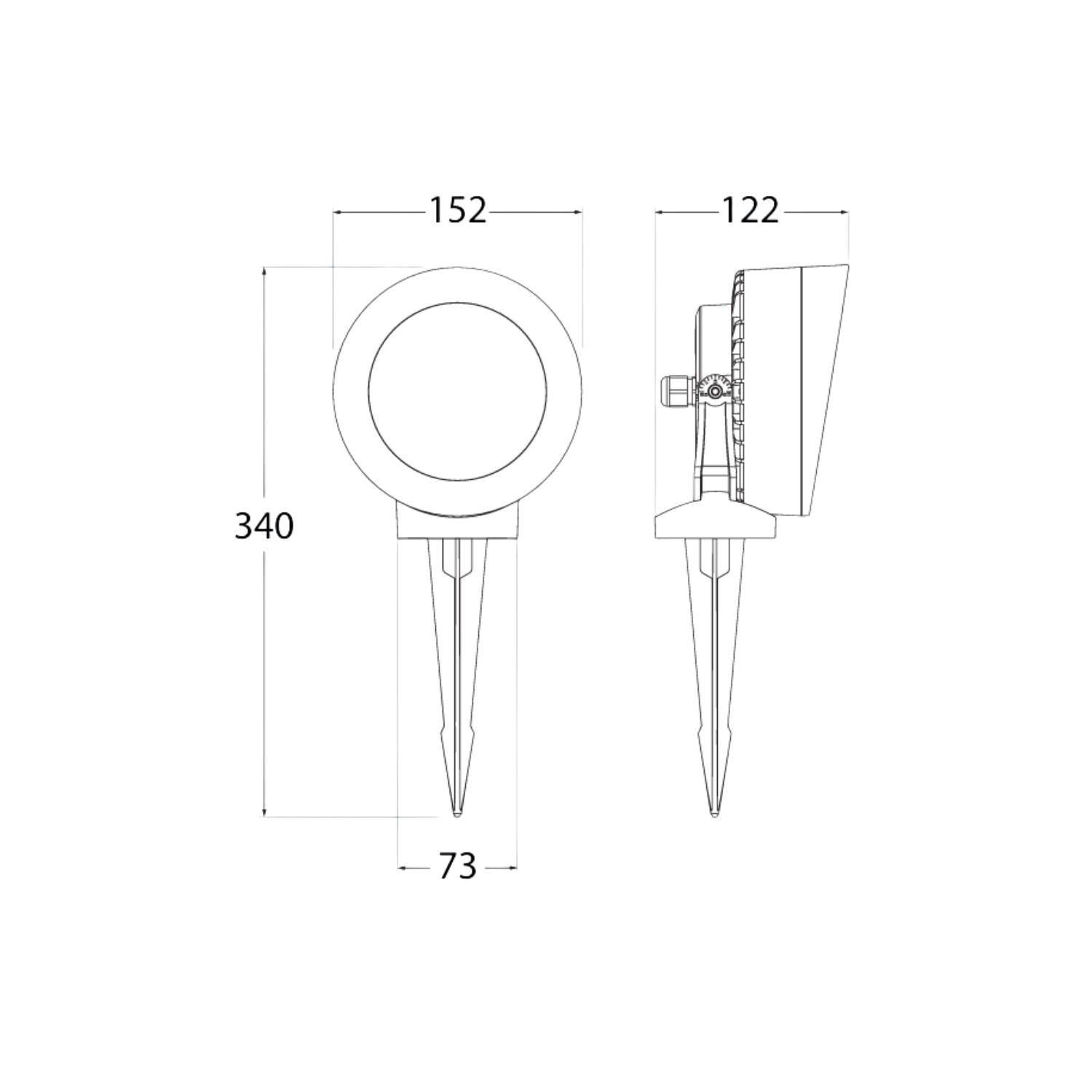 Estaca de jardín LED FUMAGALLI "TOMMY-EL SPIKE" - GX53 - CCT - IP55