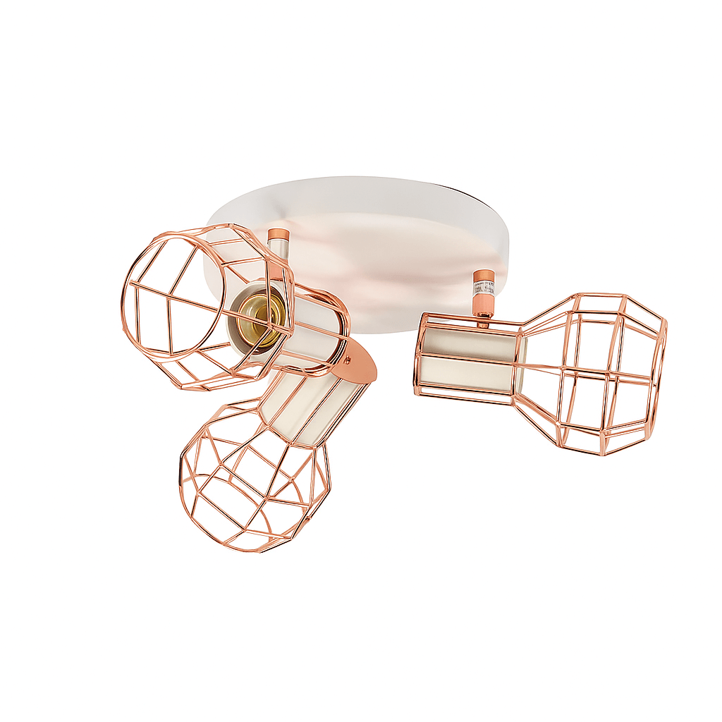 Lámpara de techo orientable jaula "AZOR-3" E14