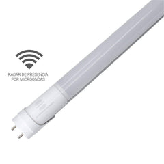 Tubo LED T8 150cm 24W con sensor microondas blanco 6000K cristal opal