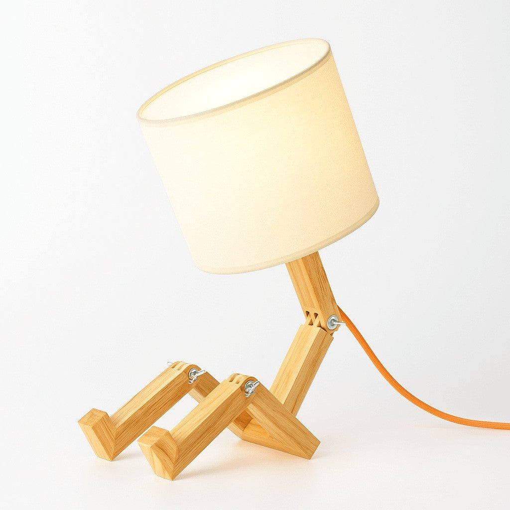 Lámpara de mesa de madera articulada "YOKI"