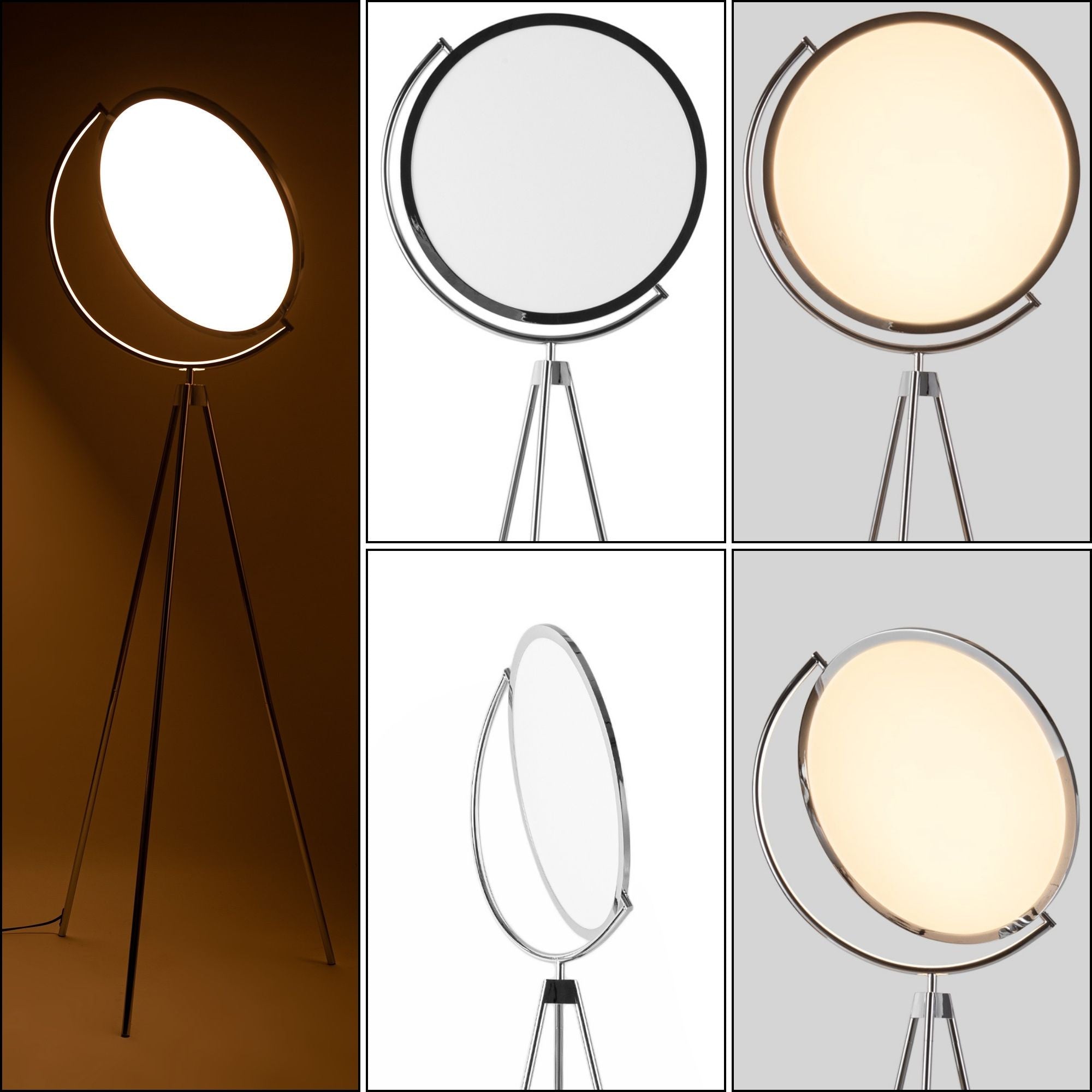Lámpara de pie LED diseño "Eyes" - 26W - Luz cálida