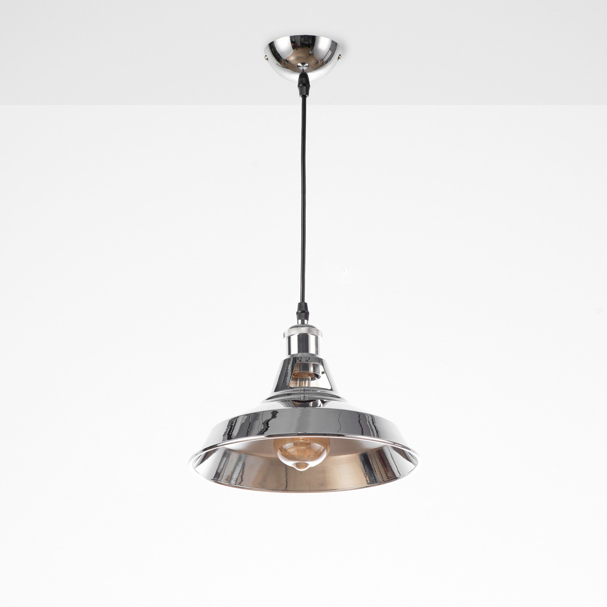 Lámpara industrial retro colgante "MANACOR" con cúpula de metal