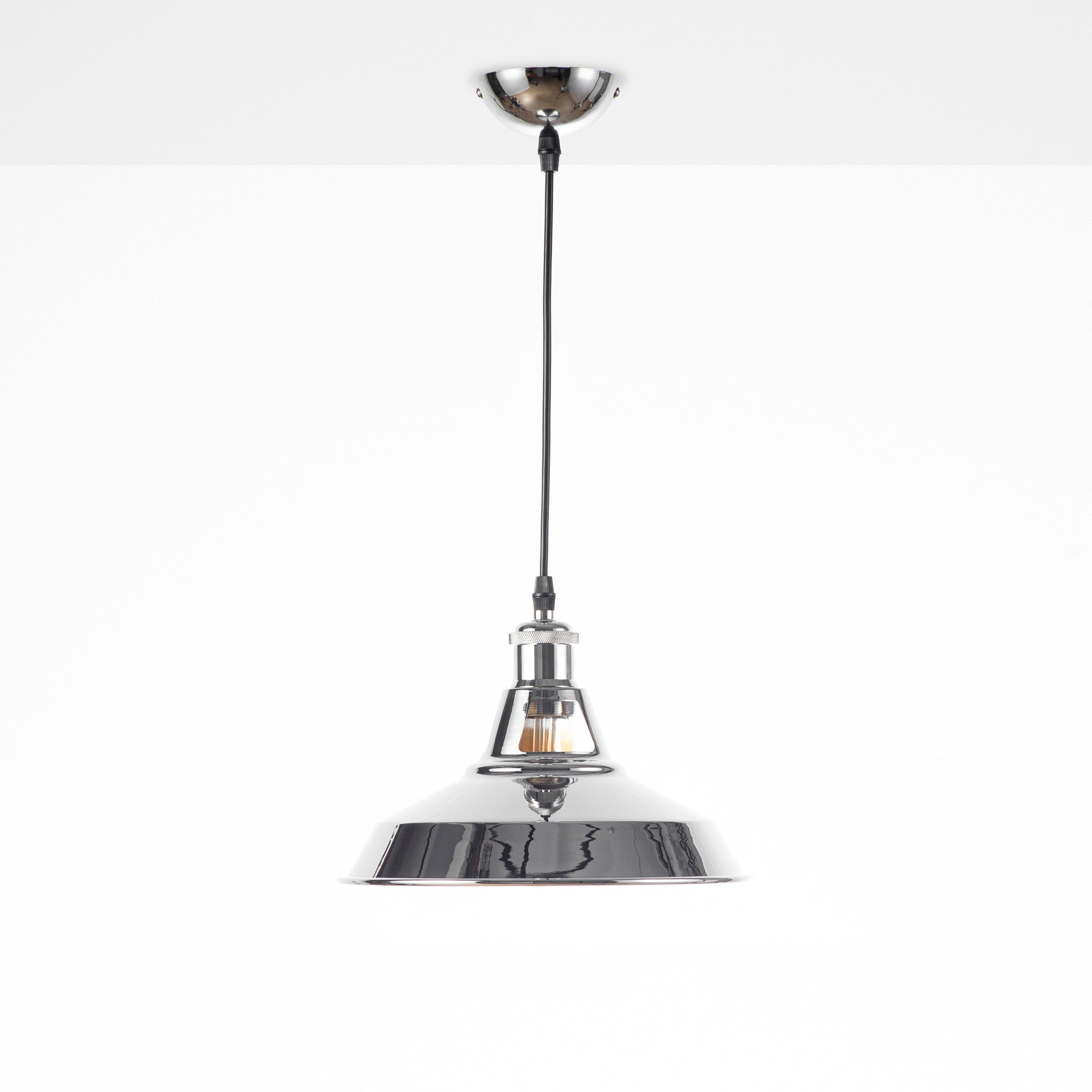 Lámpara industrial retro colgante "MANACOR" con cúpula de metal