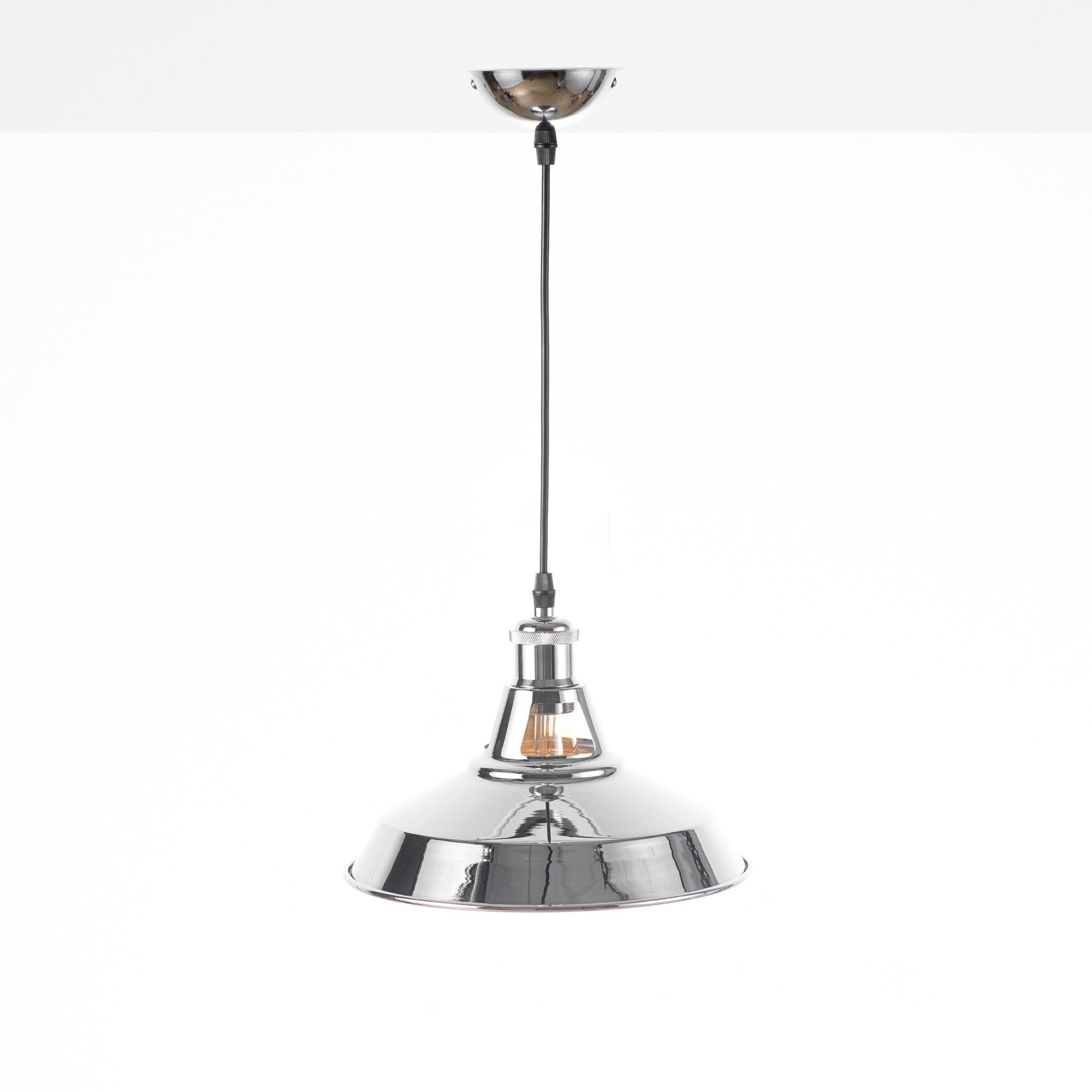 Lámpara industrial retro colgante "MANACOR" con cúpula de metal