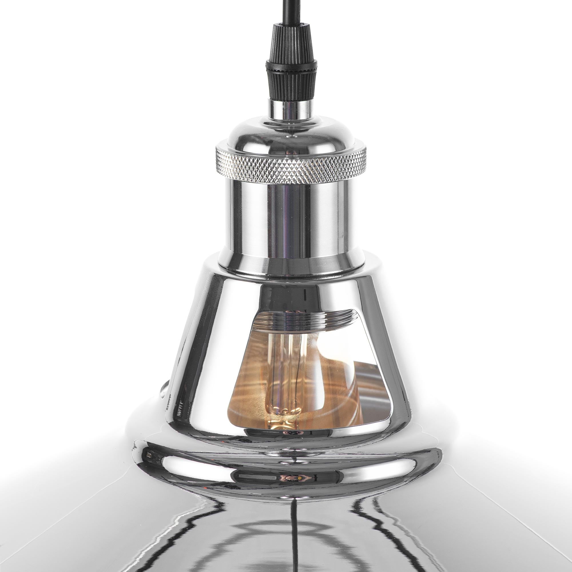 Lámpara industrial retro colgante "MANACOR" con cúpula de metal