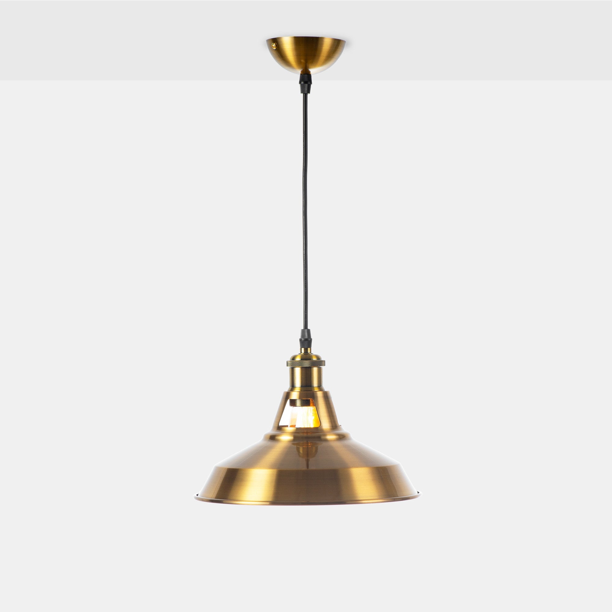 Lámpara industrial retro colgante "MANACOR" con cúpula de metal