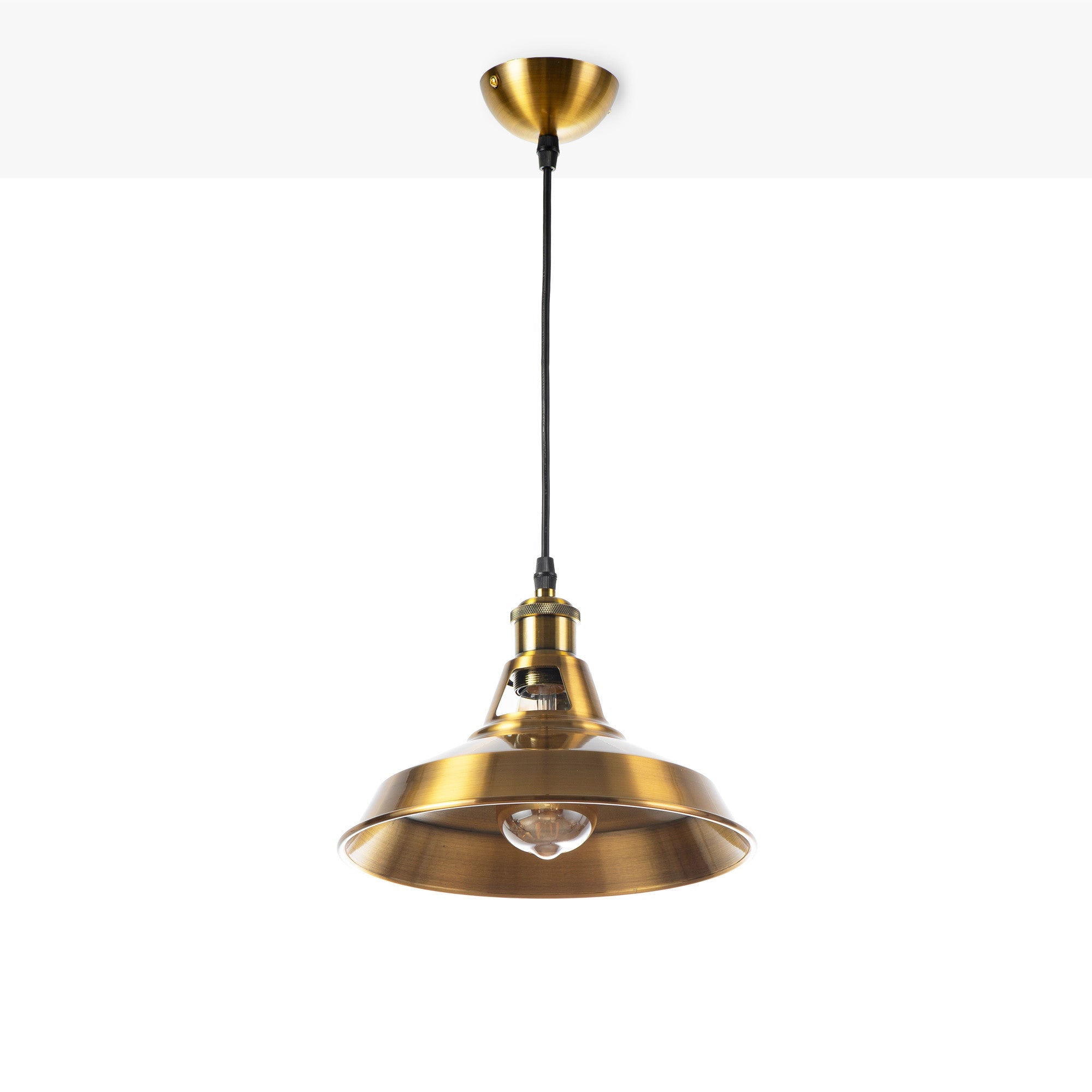 Lámpara industrial retro colgante "MANACOR" con cúpula de metal