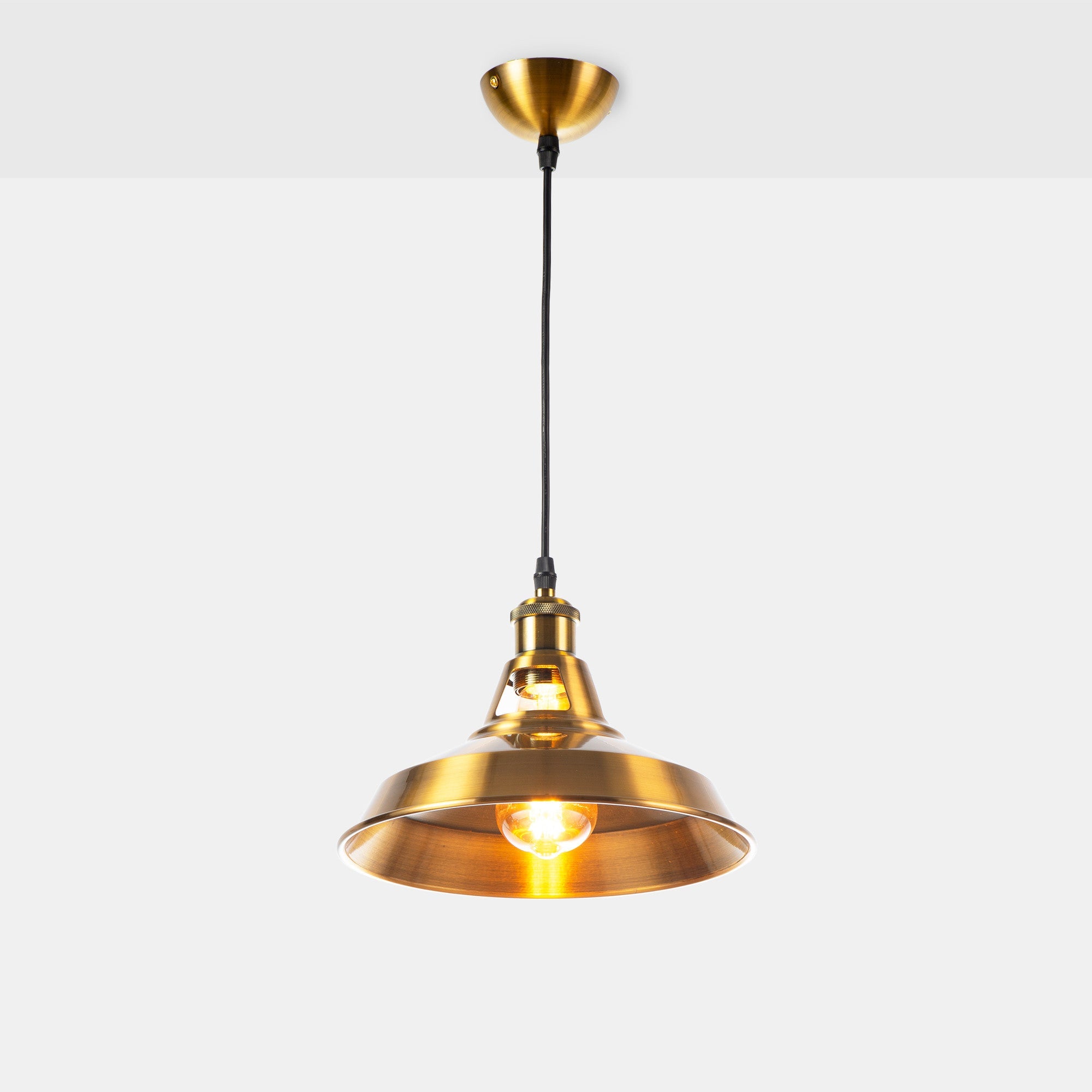 Lámpara industrial retro colgante "MANACOR" con cúpula de metal