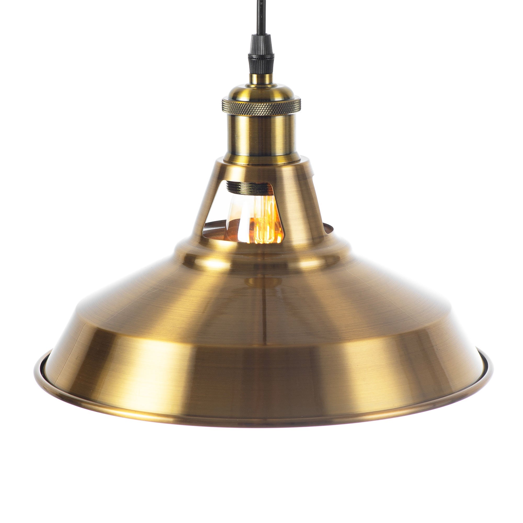 Lámpara industrial retro colgante "MANACOR" con cúpula de metal