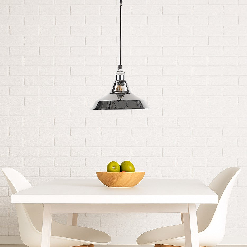 Lámpara industrial retro colgante "MANACOR" con cúpula de metal