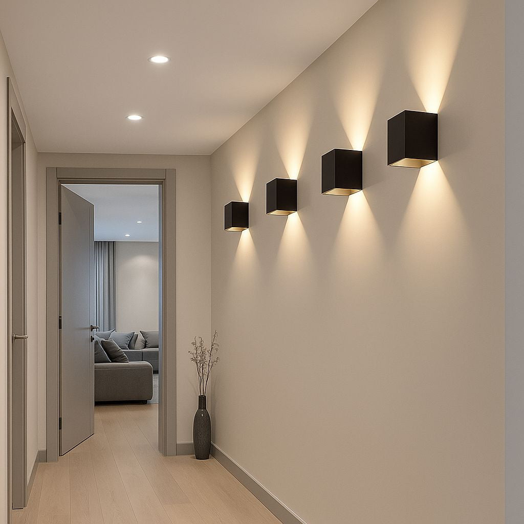 Pack de 4 Apliques de pared "KURTIN" 6W luz up and down regulable