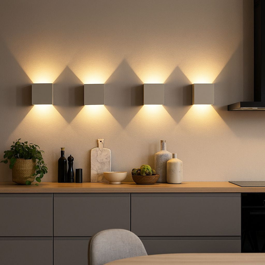 Pack de 4 Apliques de pared "KURTIN" 6W luz up and down regulable