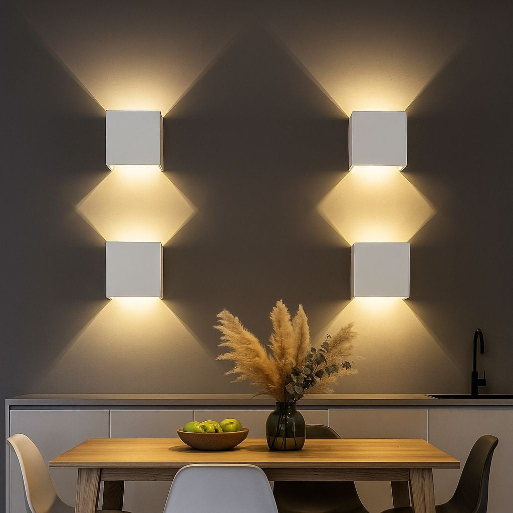 Pack de 4 Apliques de pared "KURTIN" 6W luz up and down regulable