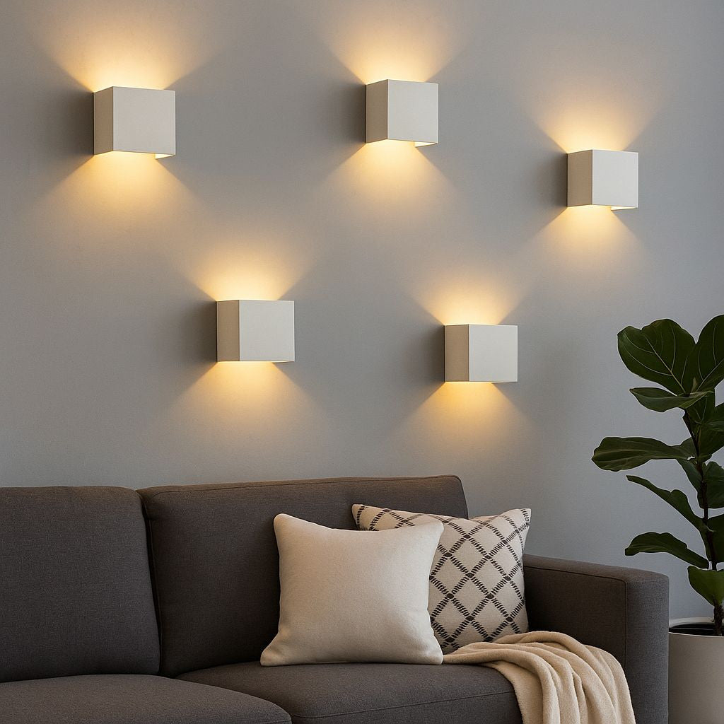 Pack de 4 Apliques de pared "KURTIN" 6W luz up and down regulable