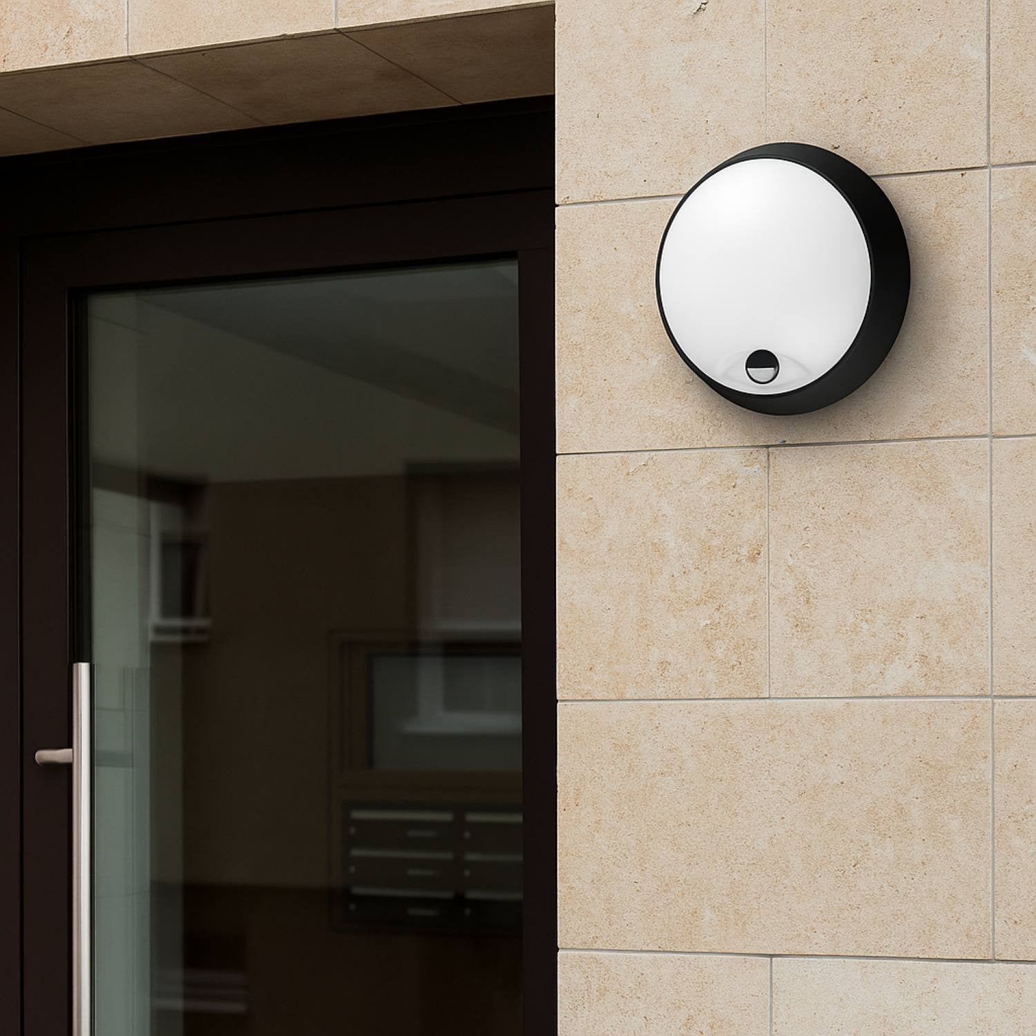 Plafón LED exterior redondo con sensor PIR - 20W - CCT - IP65