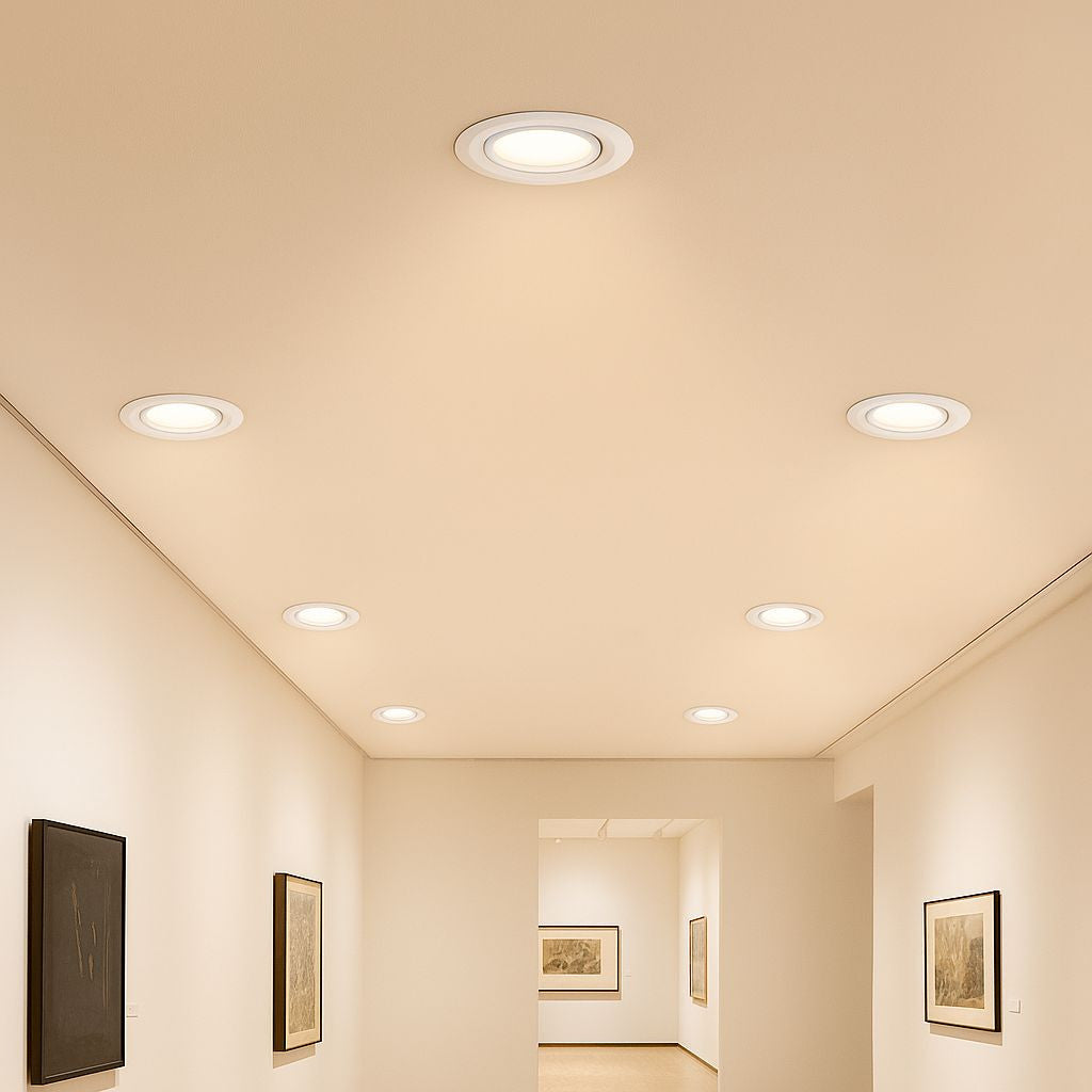 Downlight LED COB CCT 42W - CRI90 - Chip Bridgelux - Driver Lifud - IP20 - Corte Ø 215mm