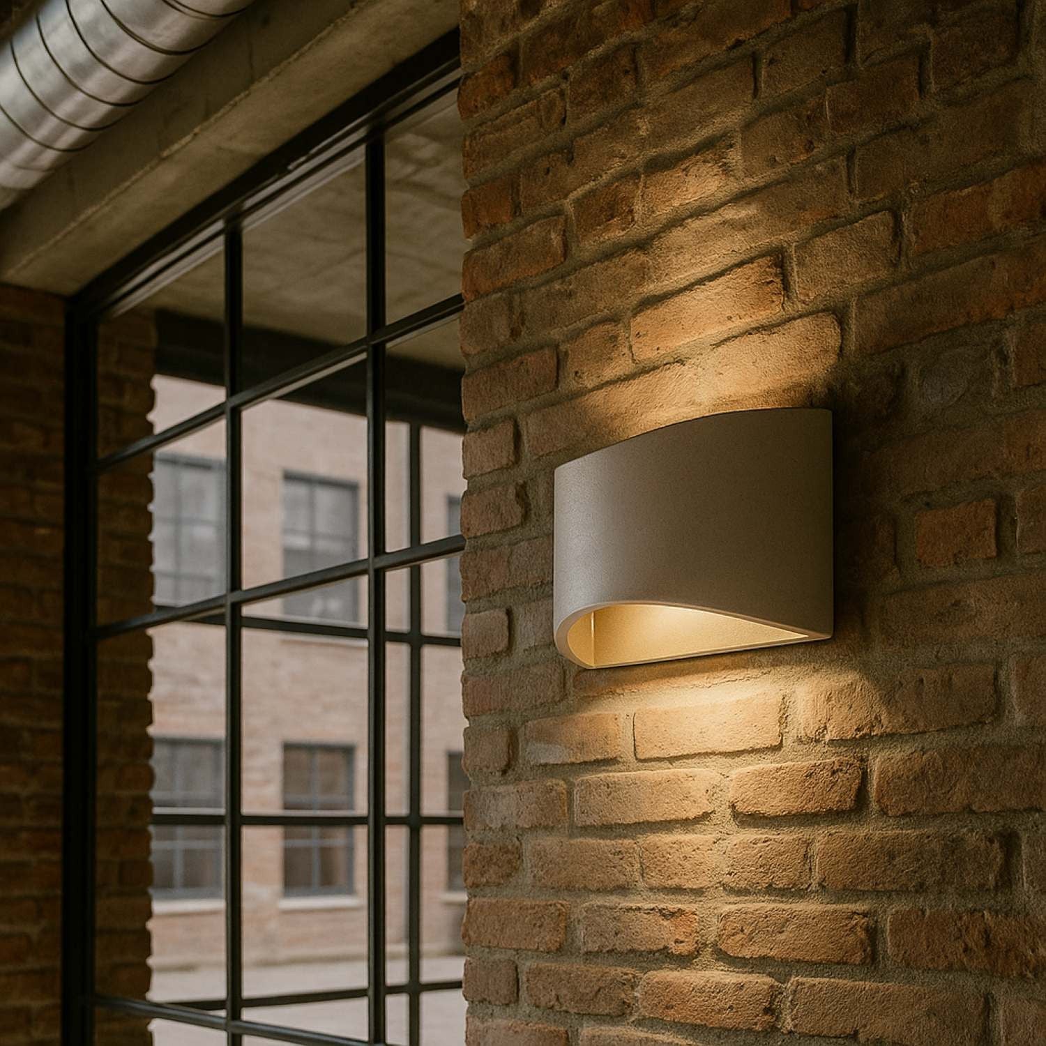 Aplique de pared concreto "Raquel" - Up & down - 1 x G9