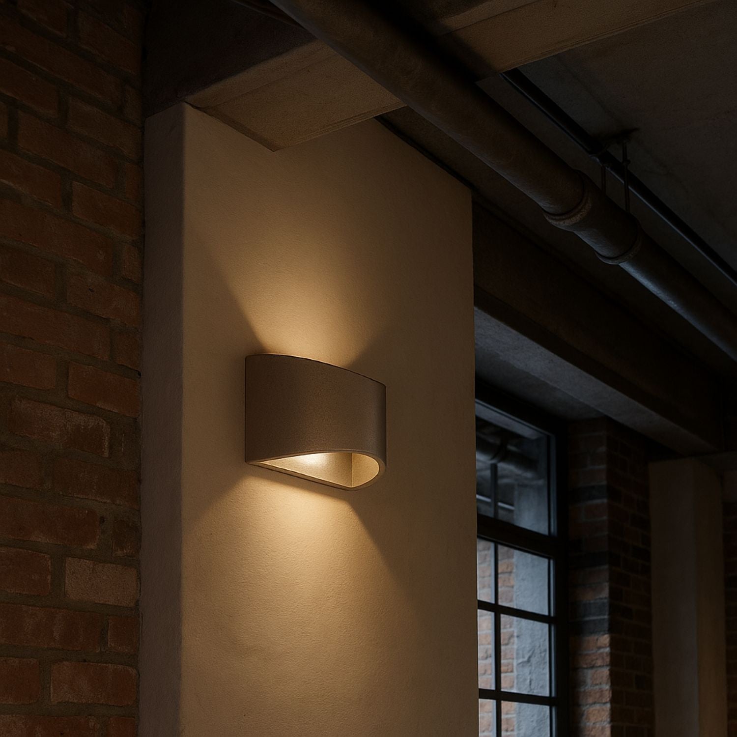Aplique de pared concreto "Raquel" - Up & down - 1 x G9