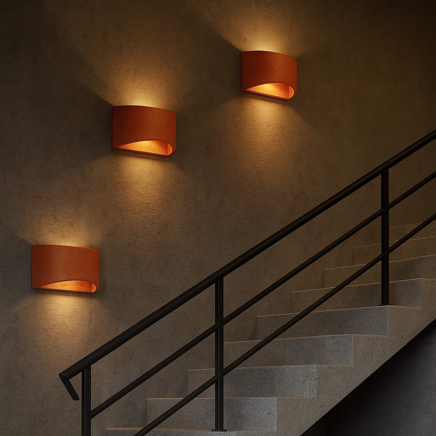 Aplique de pared concreto "Raquel" - Up & down - 1 x G9
