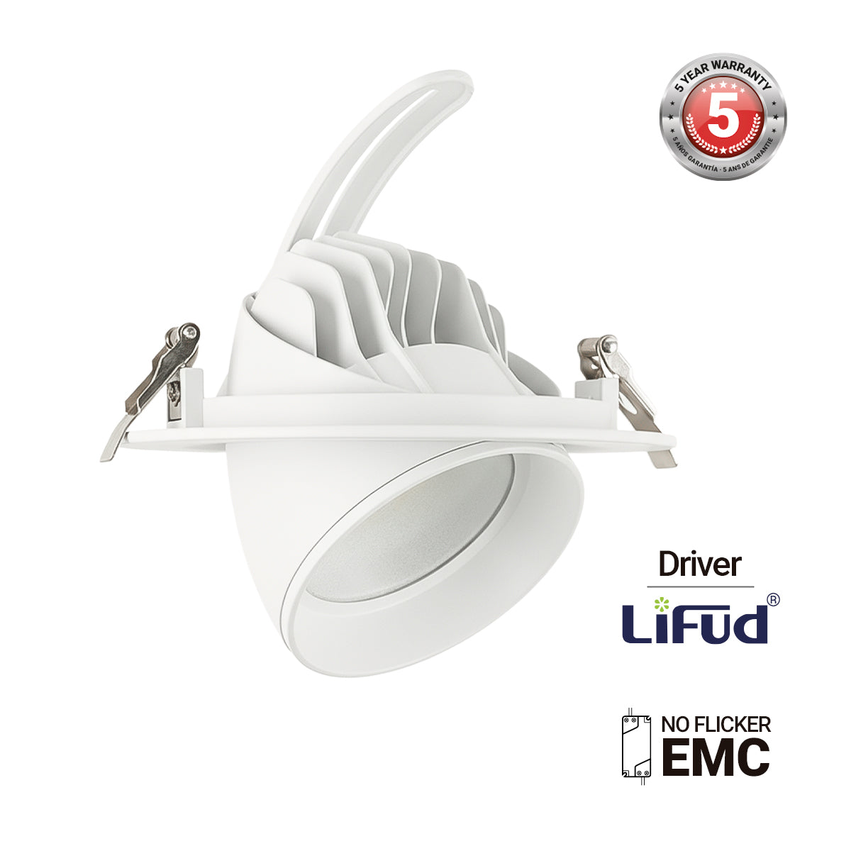 Downlight LED circular orientable CCT 38W - 120° Driver LIFUD