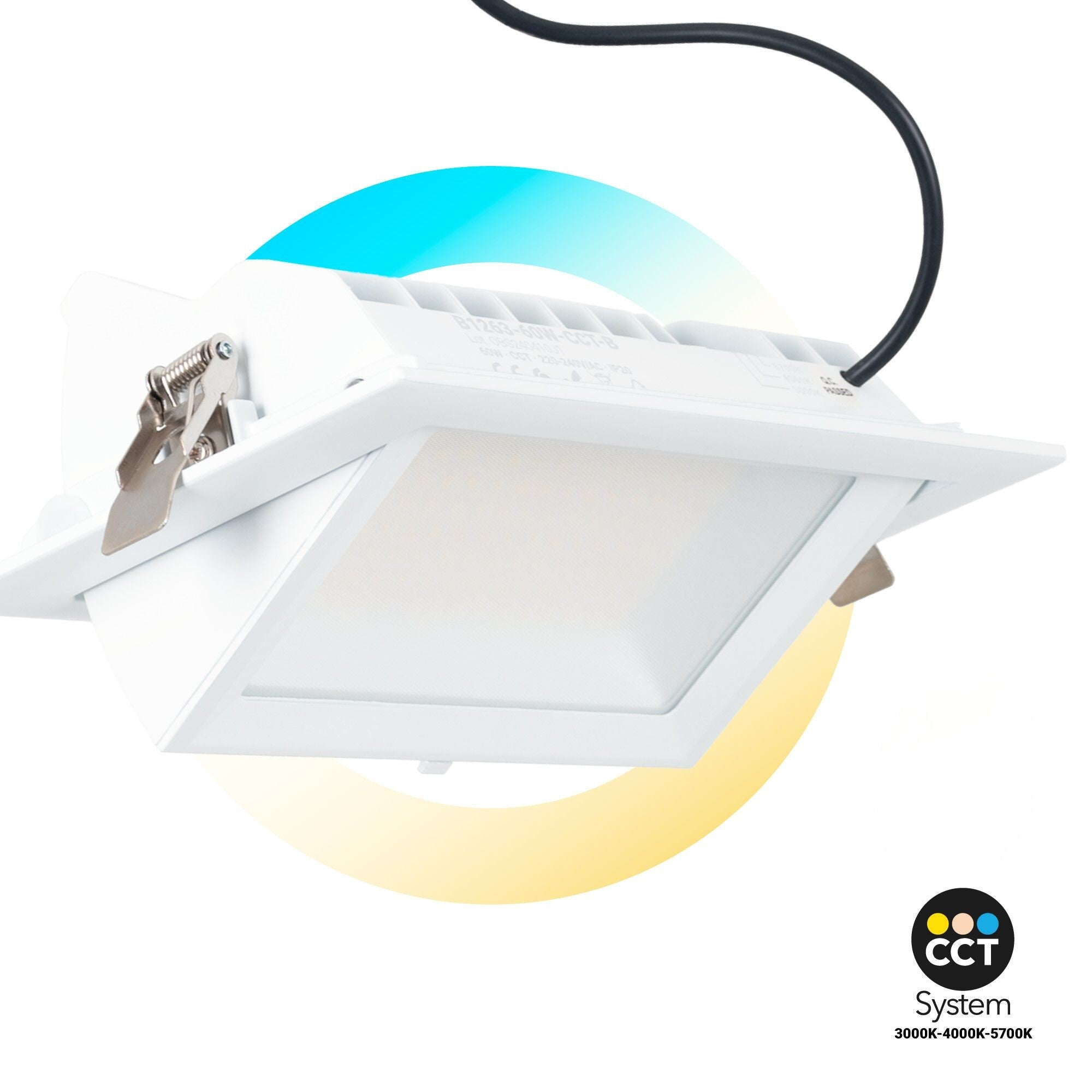 Downlight LED rectangular orientable CCT 60W  - 100° Driver LIFUD
