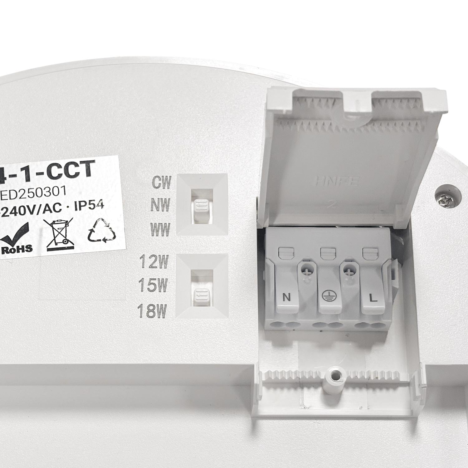 Plafón LED CCT circular - 12W/15W/18W - Potencia ajustable - Superficie o empotrado - IP54
