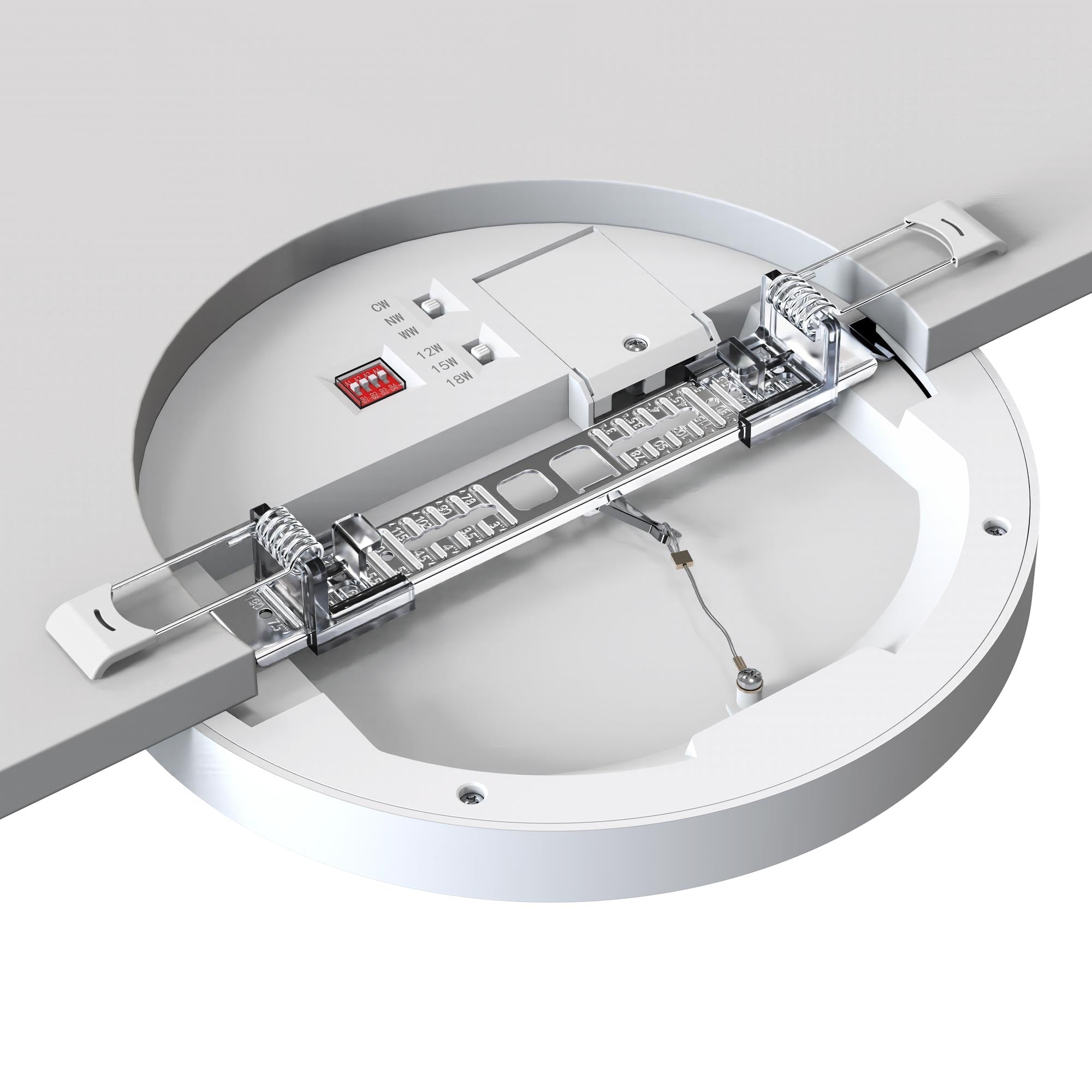 Plafón LED circular CCT con sensor PIR -12W /15W/18W - Diámetro ajustable - Superficie / empotrable - IP54