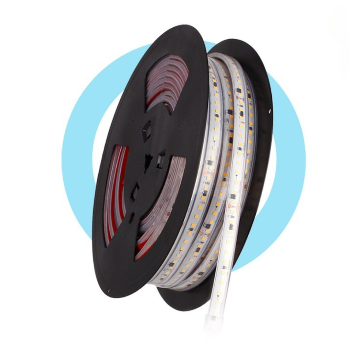 Tira LED 220V - 300W (2400xSMD2835) - 12mm - Apta exterior: IP67 - Rollo 20 metros