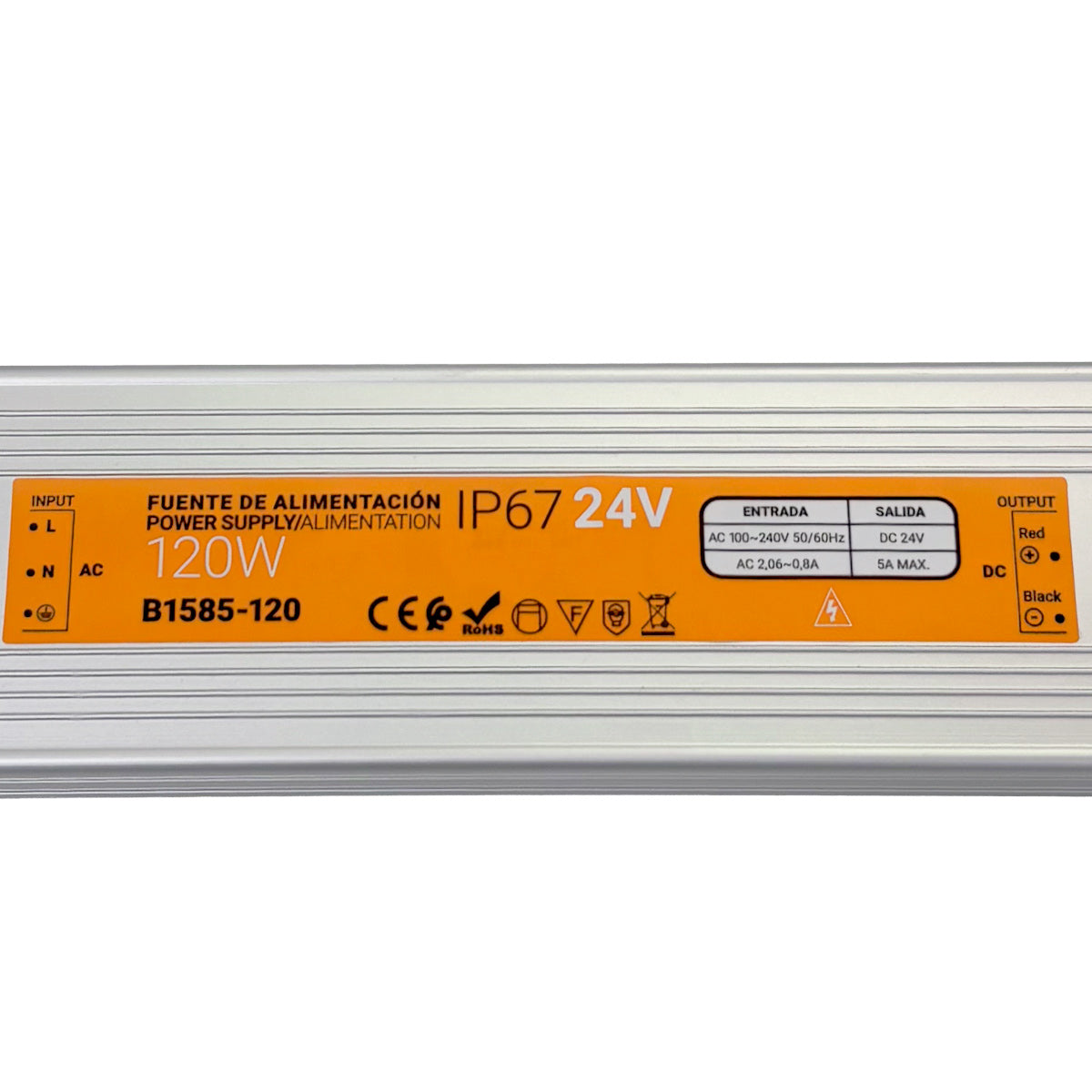 Fuente de alimentación estanca compacta 24V 120W IP67