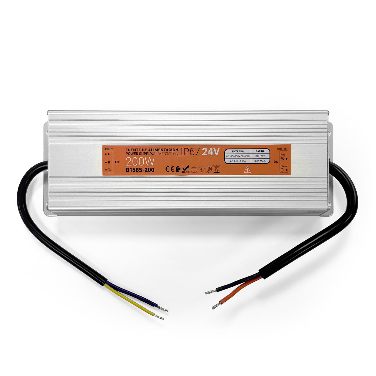 Fuente de alimentación estanca compacta 24V 200W IP67
