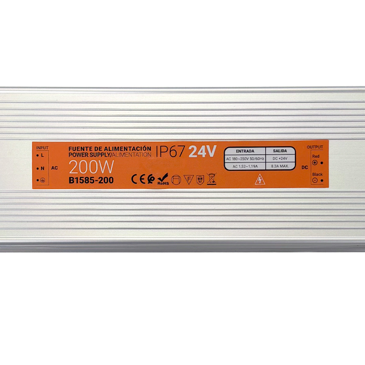 Fuente de alimentación estanca compacta 24V 200W IP67
