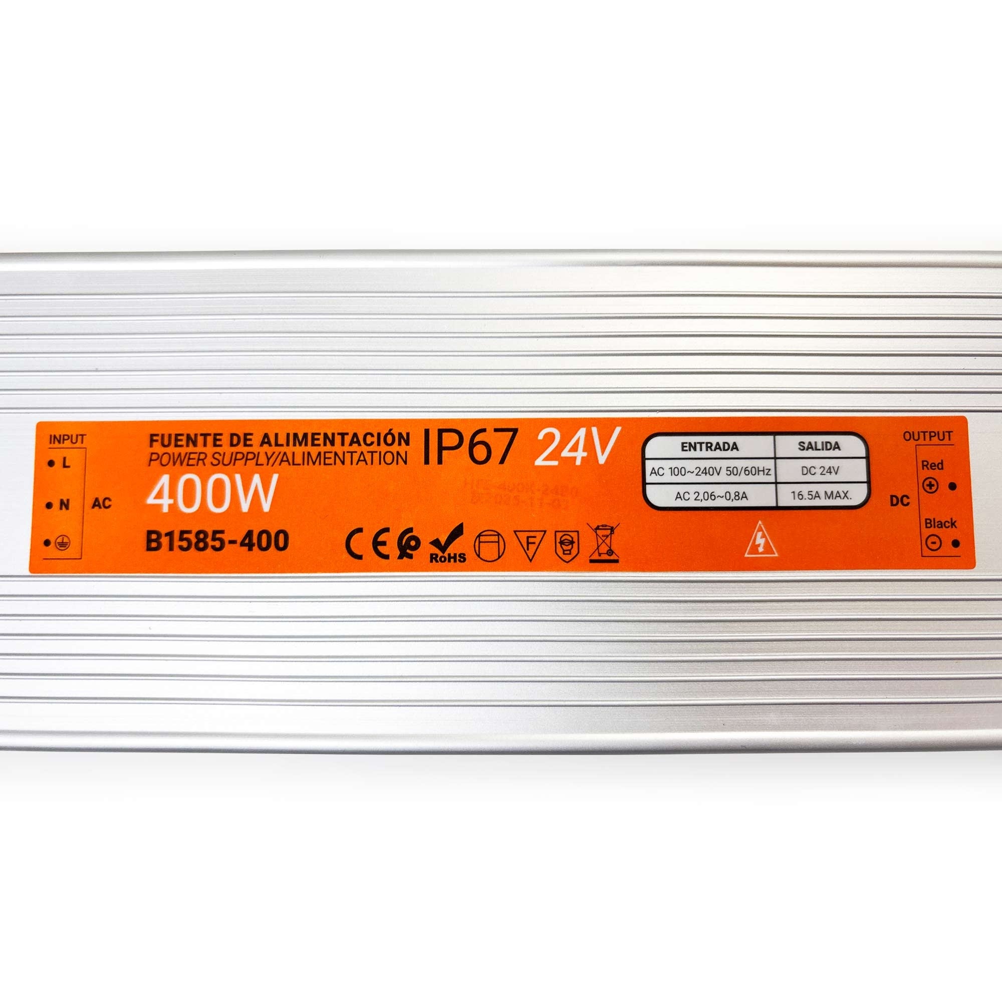 Fuente de alimentación estanca compacta - 400W 24V - 16.5A - IP67