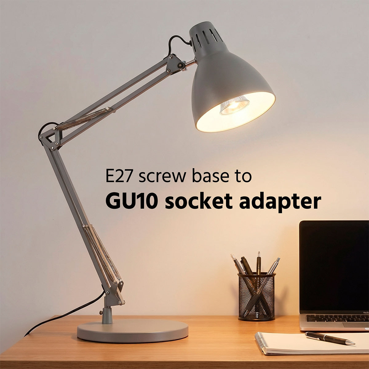 Adaptador conversor de rosca E27 a casquillo GU10