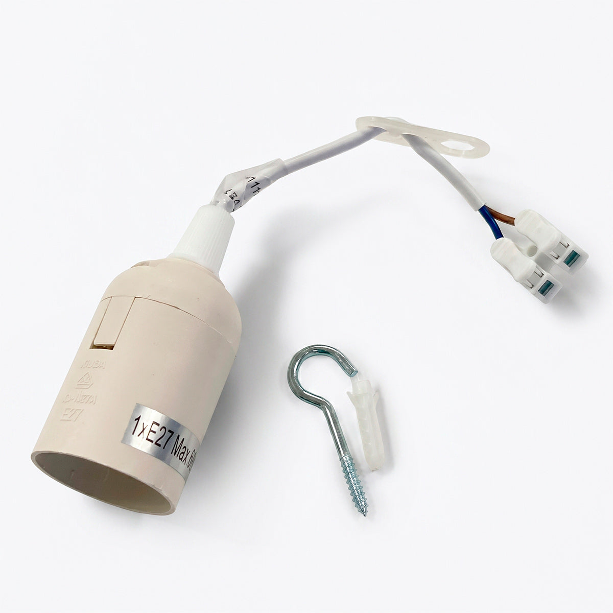 Casquillo E27 con conector rápido - Ideal para obras