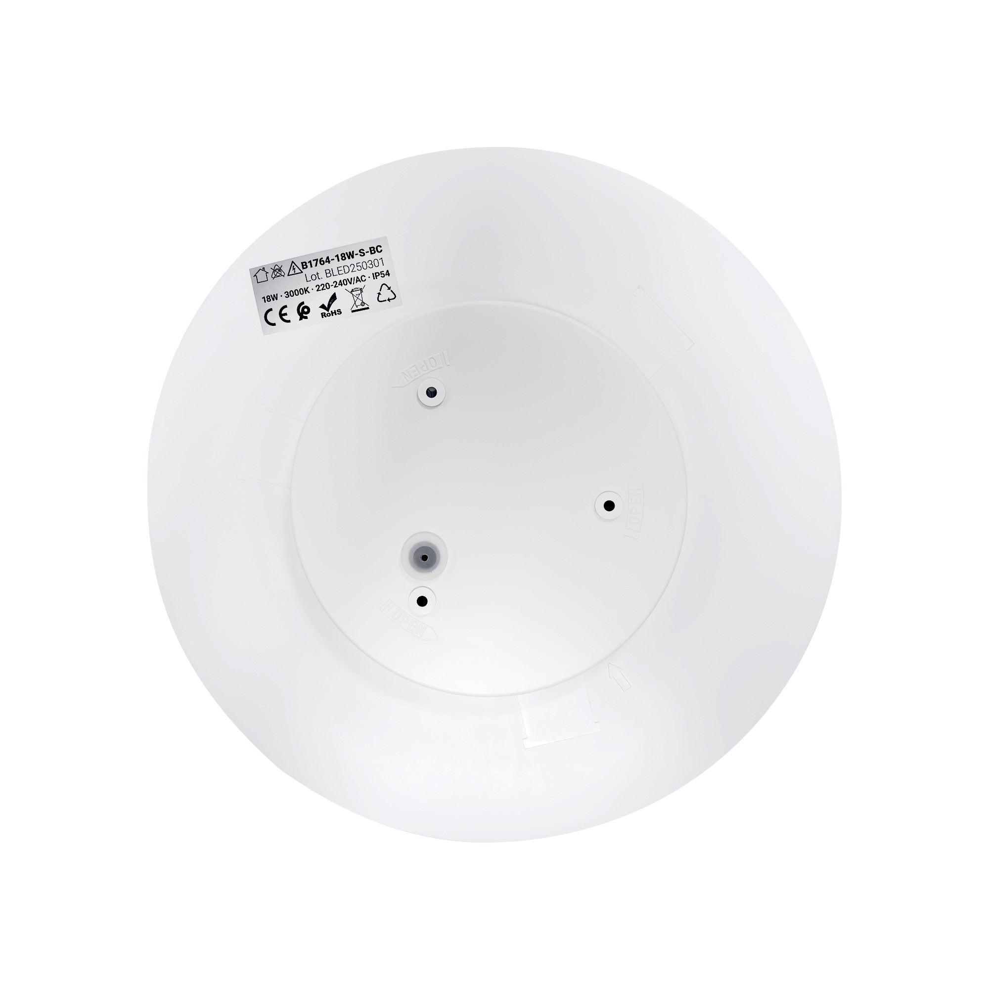 Plafón LED circular con sensor PIR - 18W - Superficie - IP54