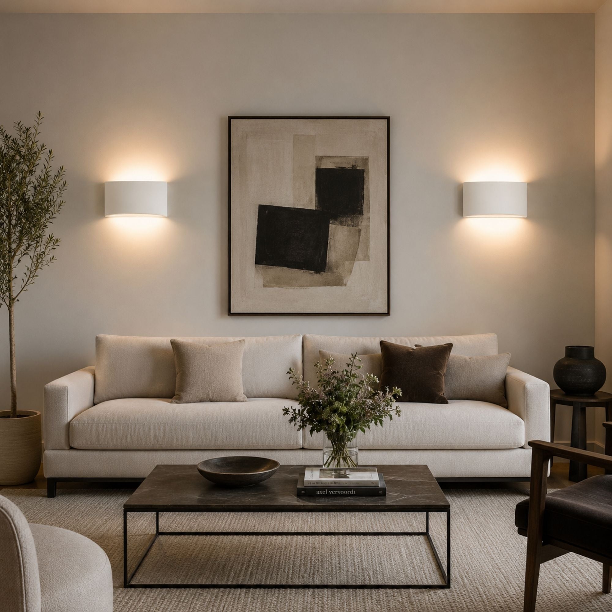 Aplique de pared de escayola "PEARL 300" - Doble cara - G9