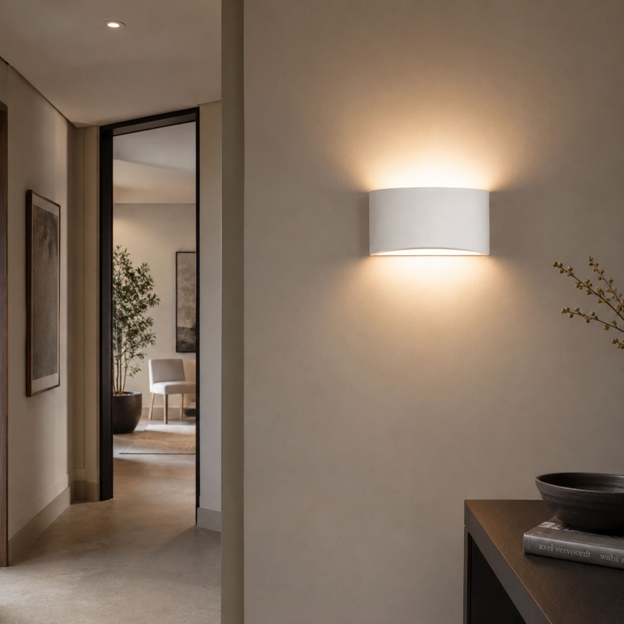 Aplique de pared de escayola "PEARL 300" - Doble cara - G9