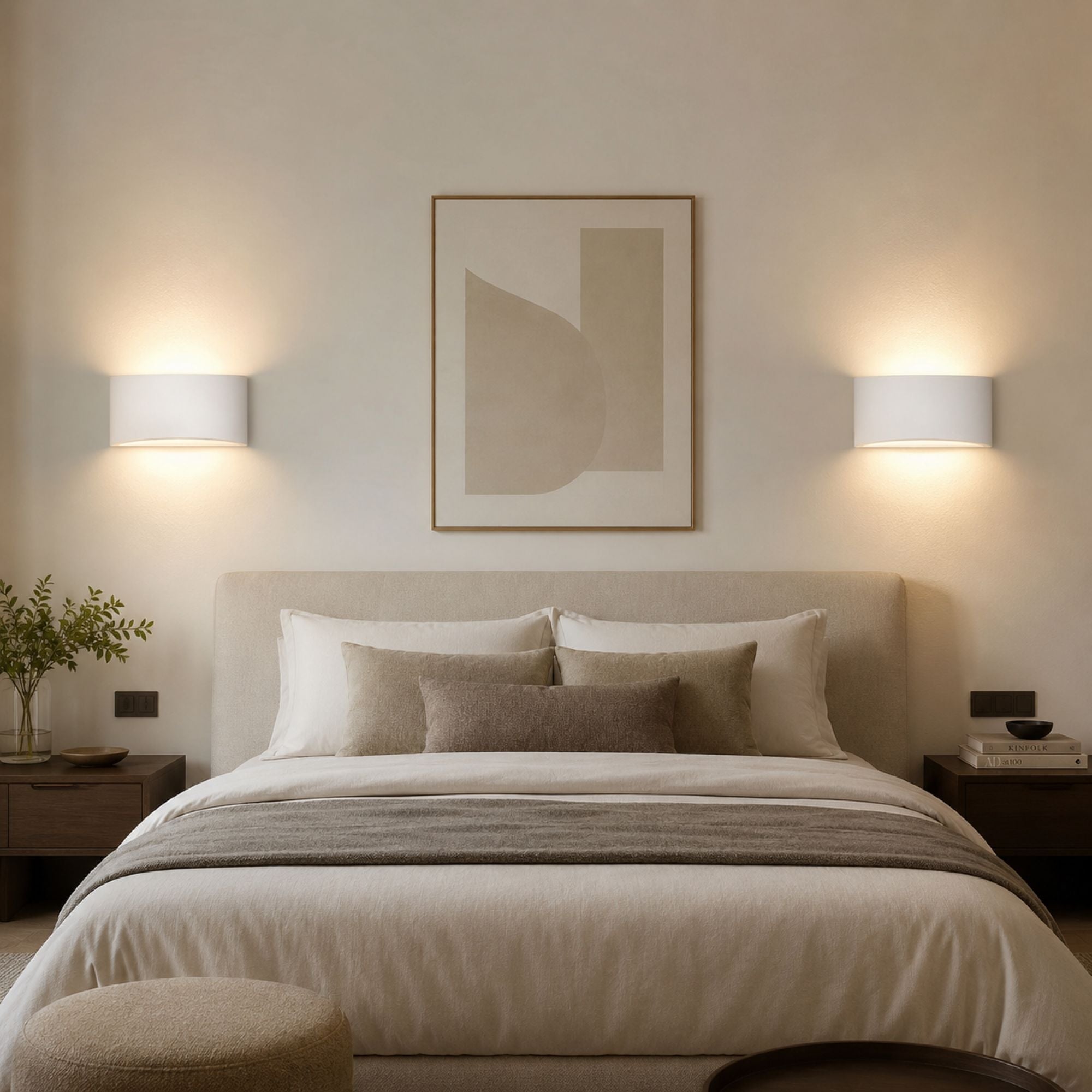 Aplique de pared de escayola "PEARL 300" - Doble cara - G9