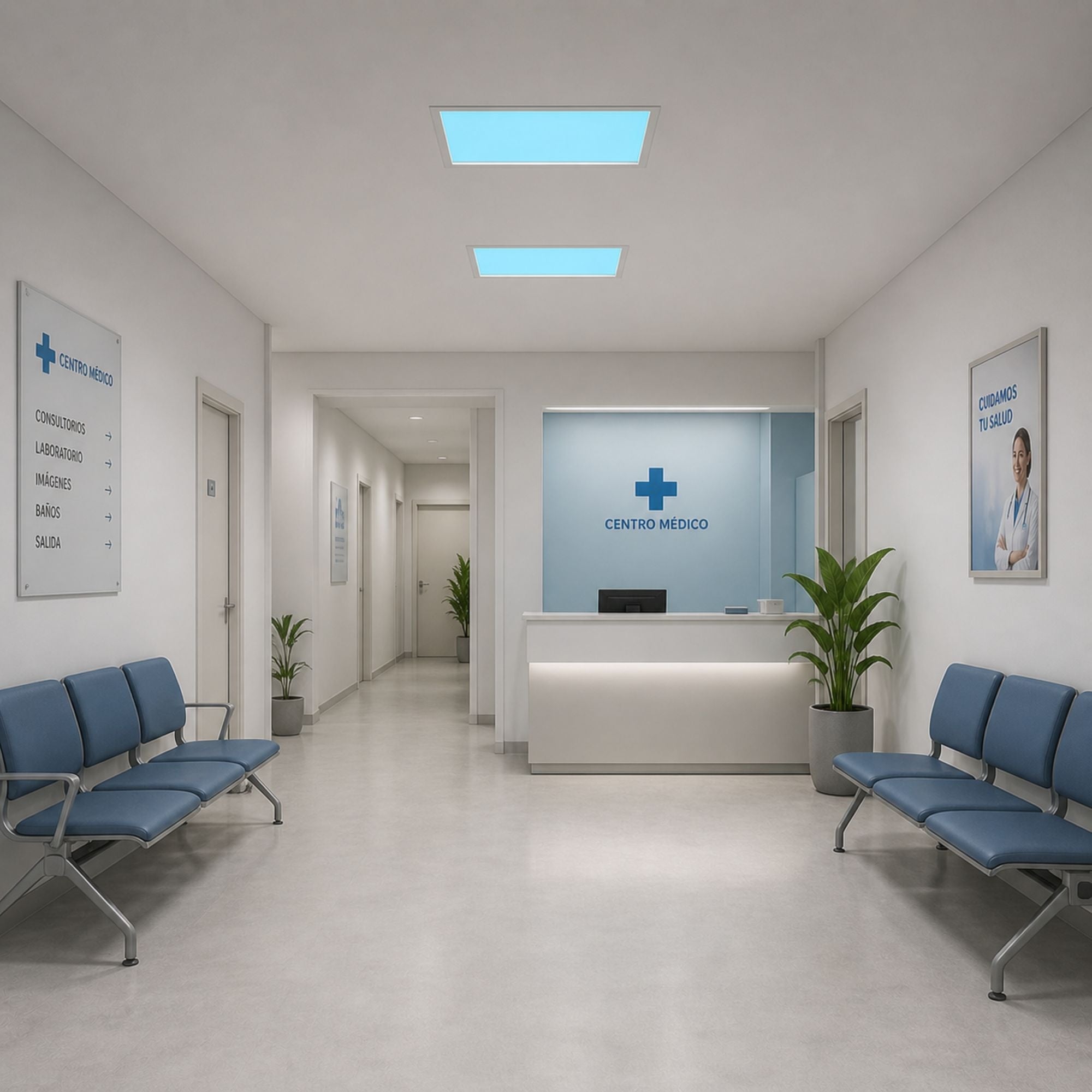 Panel Blue Skylight efecto cielo "SKYWIN SR" - Slim - Daylight - 45W - 60x30cm