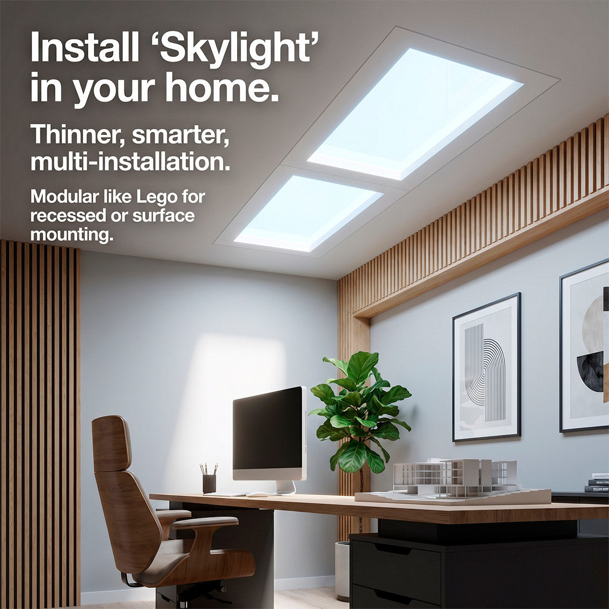 Panel Blue Skylight efecto cielo "SKYWIN SR SMART" - Slim - CCT - 45W - 60x30cm