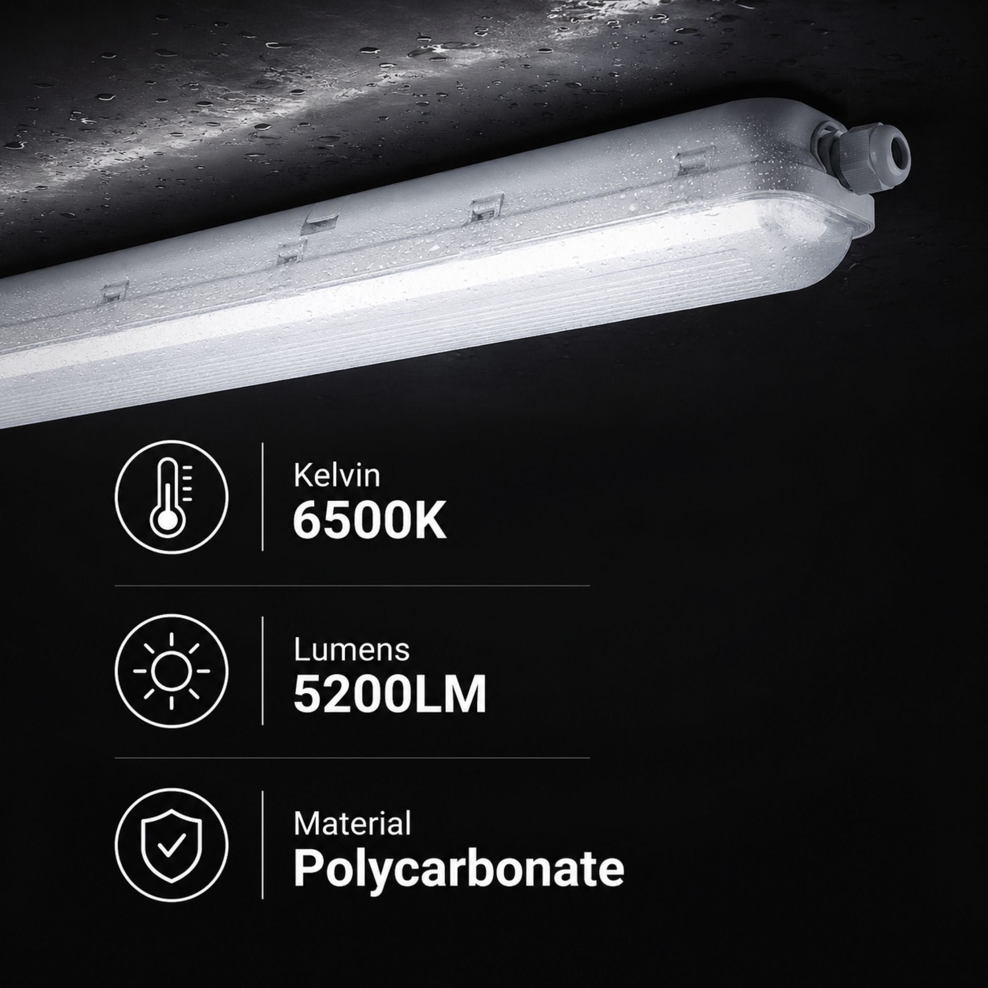 Pantalla estanca LED enlazable - 40W - 120cm - IP65